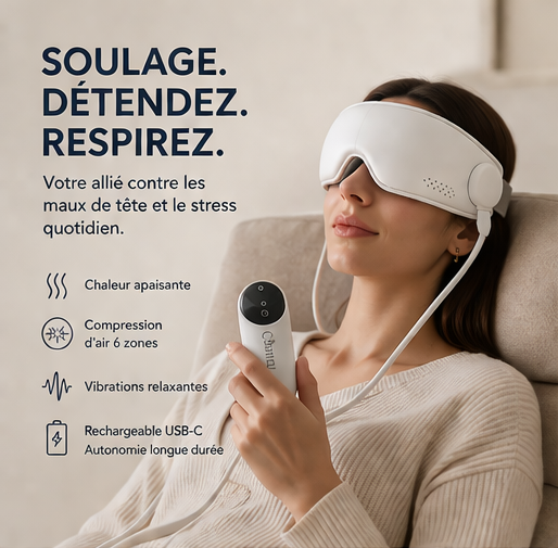 Masque Intelligent Anti-Migraine – Massage & Chaleur Apaisante